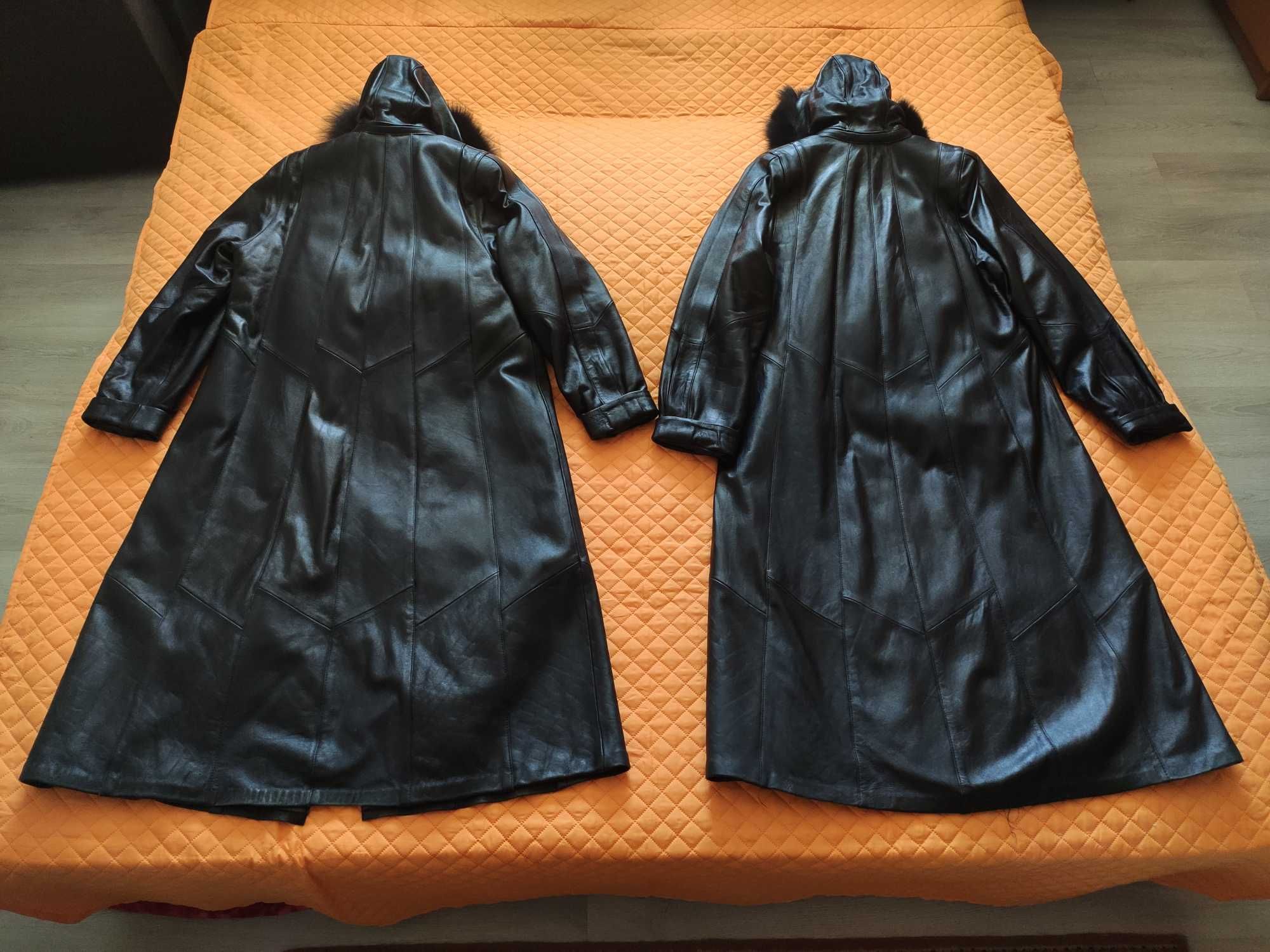 2 X Haina Dama Neagra Piele Naturala Marime 2XL CA NOI