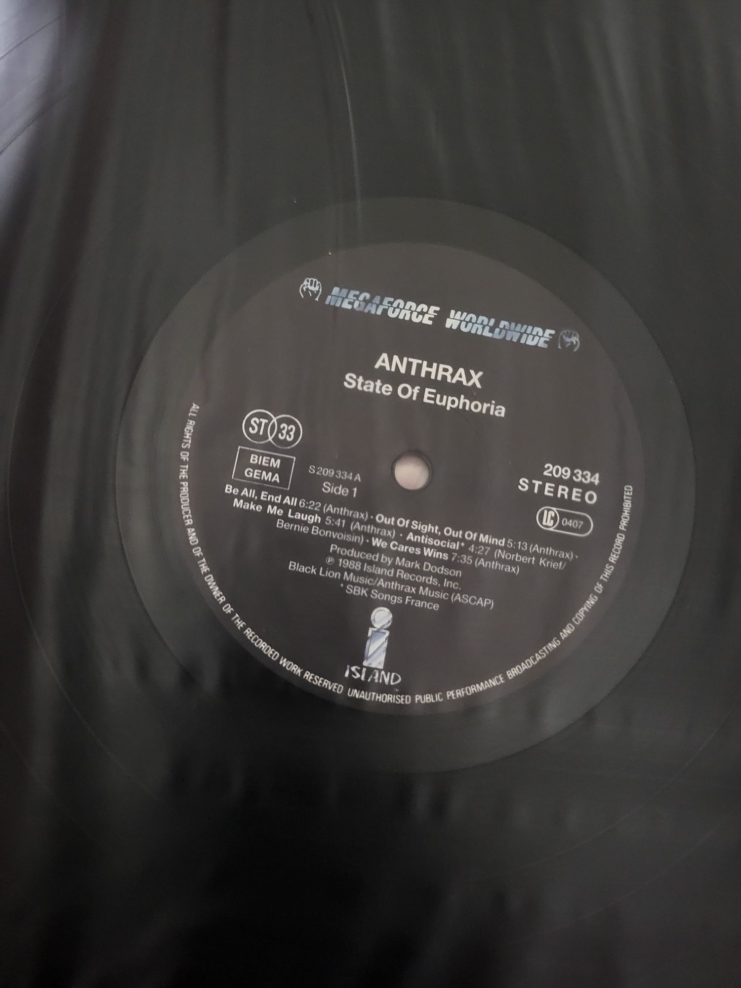 Antrax-State of euphoria-албум 1988г