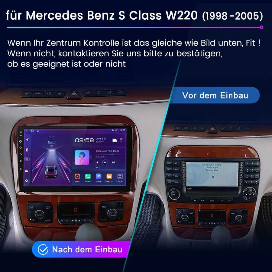 Мултимедия за Mercedes S Class W220 мерцедес Android Навигация 2 дин