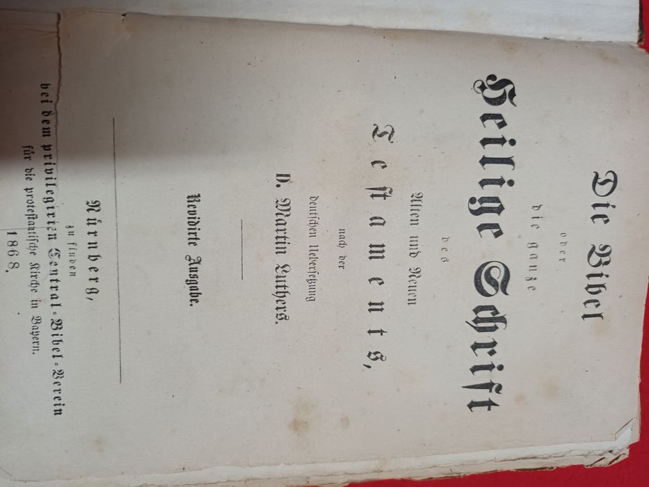 Biblie evanghica germana an 1868