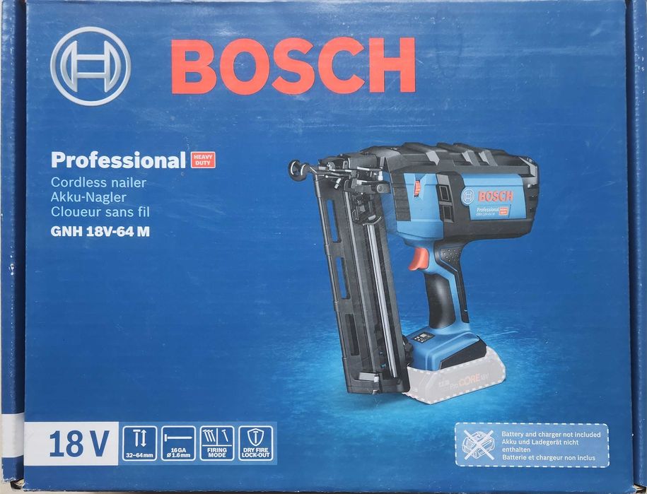 Pistol de batut cuie Bosch profesional GNH18V-64M