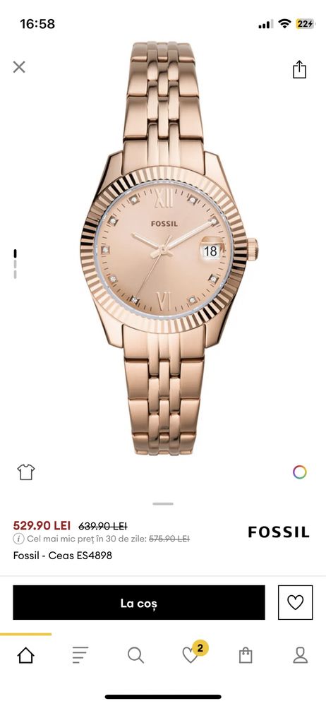 Ceas dama Fossil Scarlette mini