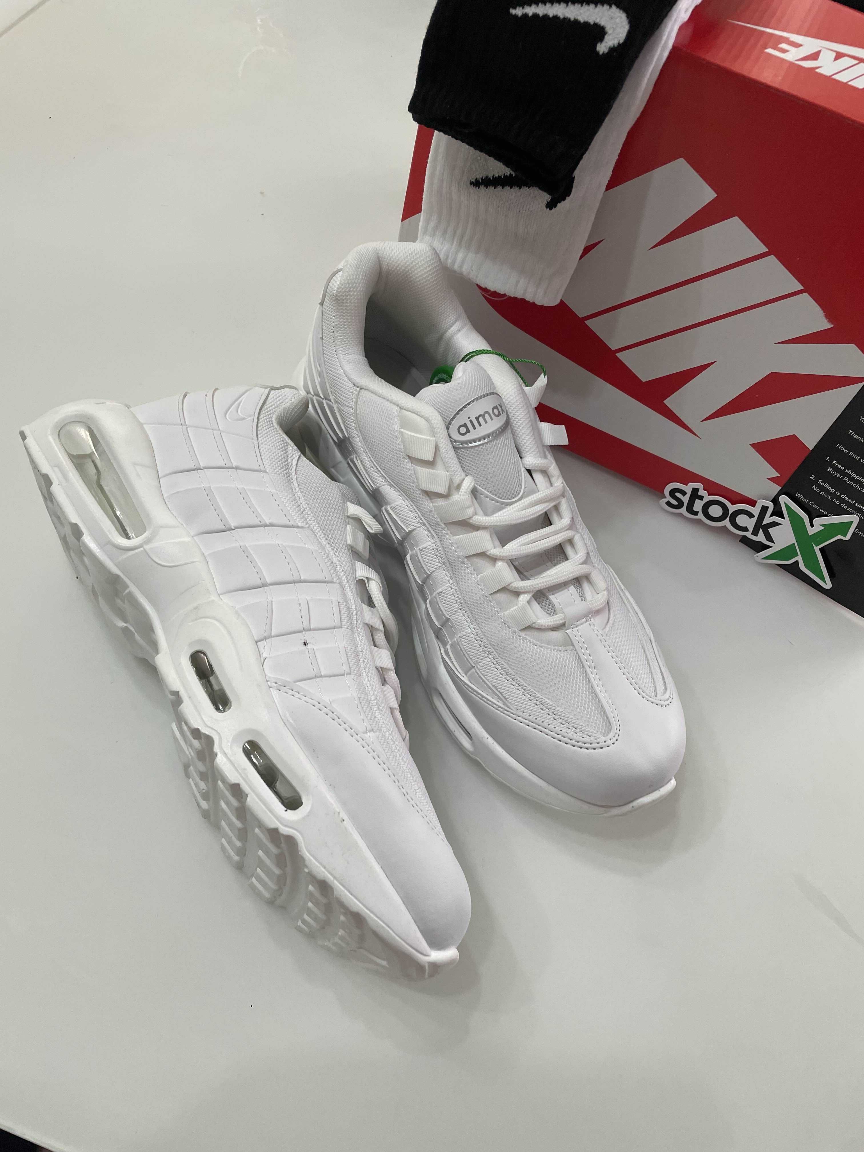 (НАЙ-ПРОДАВАН) Nike Air Max 95 Triple White (от/до 40-45 номер)