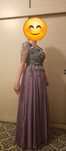 Rochie de gala Unicat matase naturala si dantela brodata mar.M