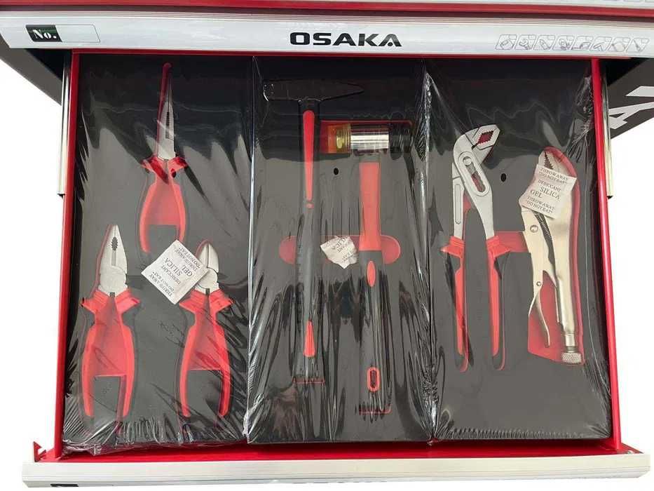Количка за инструменти OSAKA - празна, със 156 и 196 инструмента