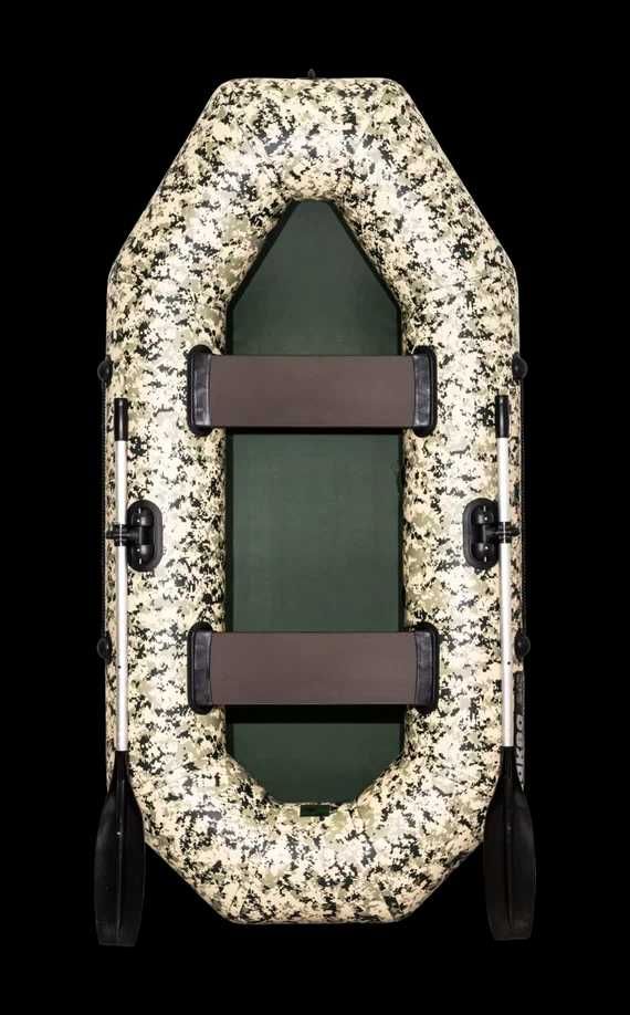 Лодка АКВА-ОПТИМА 240 графит. зеленый. камуфляж (пикс.зеленый)