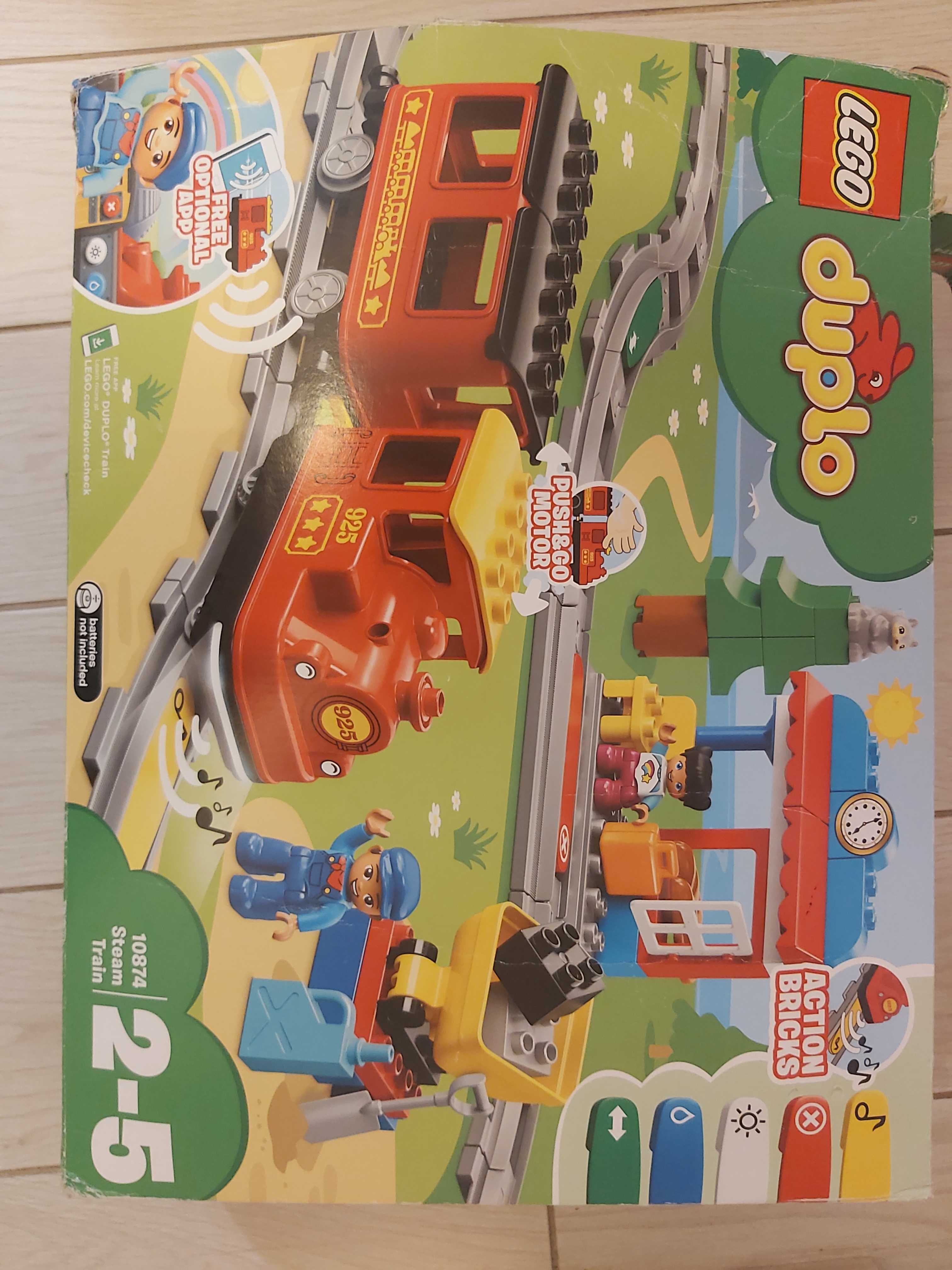 LEGO DUPLO - Tren cu aburi 10874 si Pod si sine de cale ferata 10872