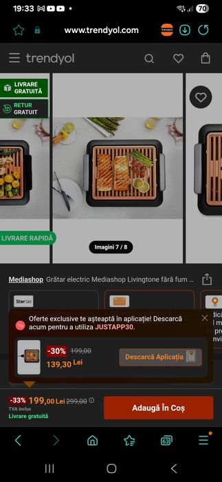 Grătar electric folosit foarte puțin
