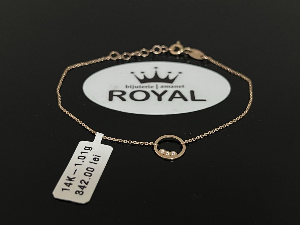 Bijuteria Royal CB : Bratara dama aur rosu 14k 1,01 grame