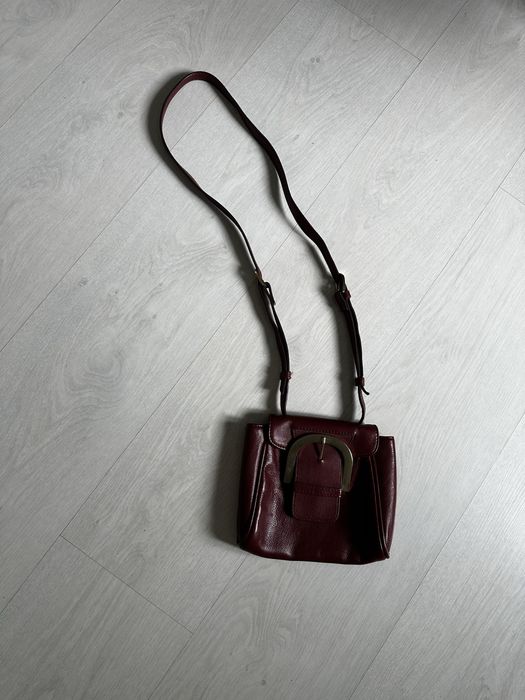 Geanta ZARA piele naturala visiniu