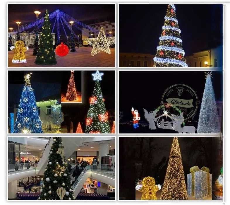 Brazi luminosi de exterior, iluminat festiv Craciun