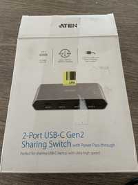 Hub, ATEN, USB-C, 60 Hz, 12 V, 3 A, Gri