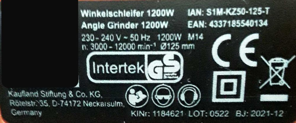 Polizor unghiular - FLEX - 1200 W/125 mm GERMANIA - NOU - 170 Lei