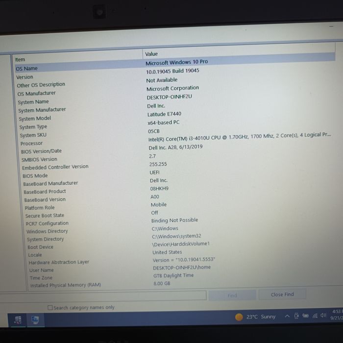 Laptop ultrabook Dell Latitude E7440, i3-4010U ,8 GB ,ssd 128 GB ,14"