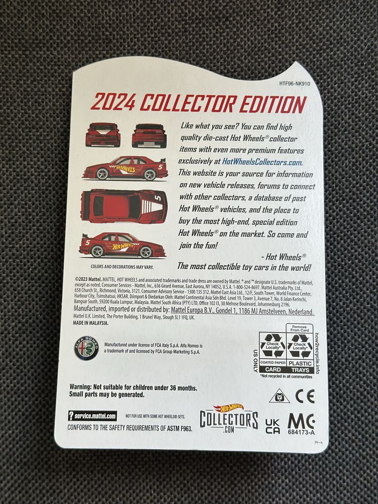 Hot Wheels Alfa Romeo 155 V6 Ti Collector Edition (Mail in)