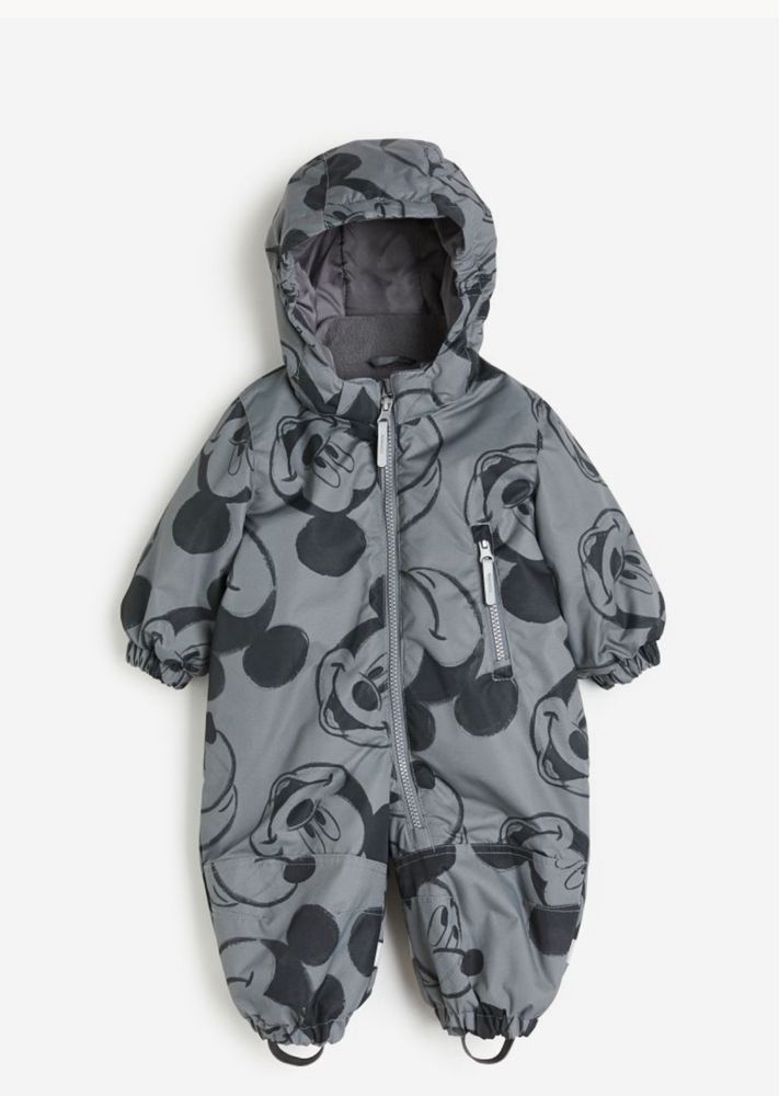 Combinezon costum-salopeta hidrofug H&M Mickey mouse marime 80