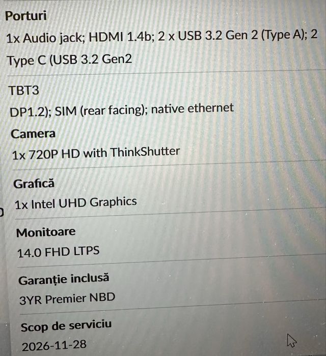 Laptop Lenovo ThinkPad X1 Yoga Gen 5