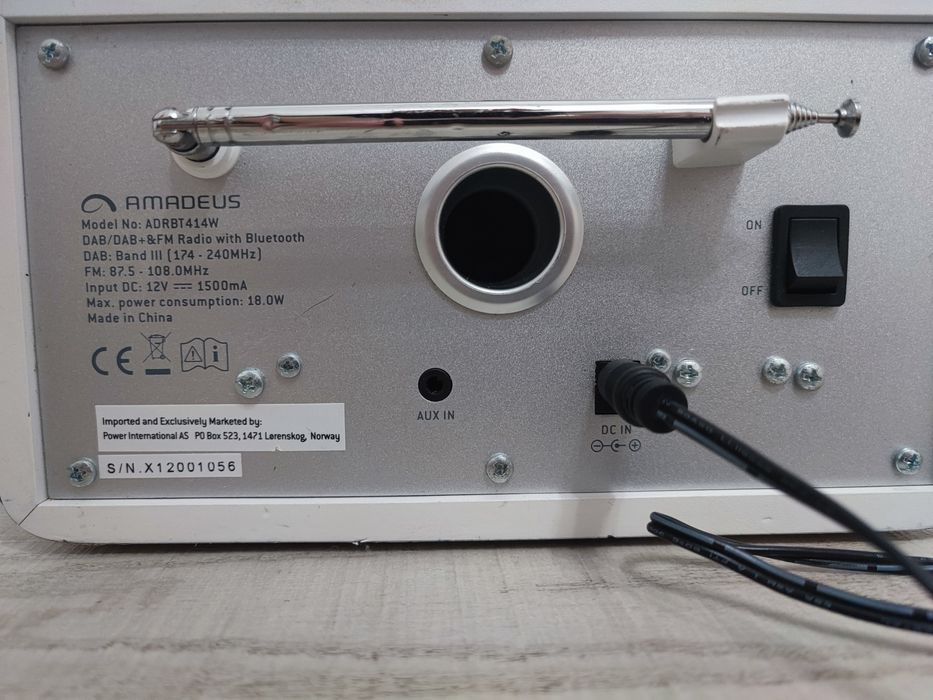 Radio dab Amadeus ADRBT414W Bluetooth aux in
