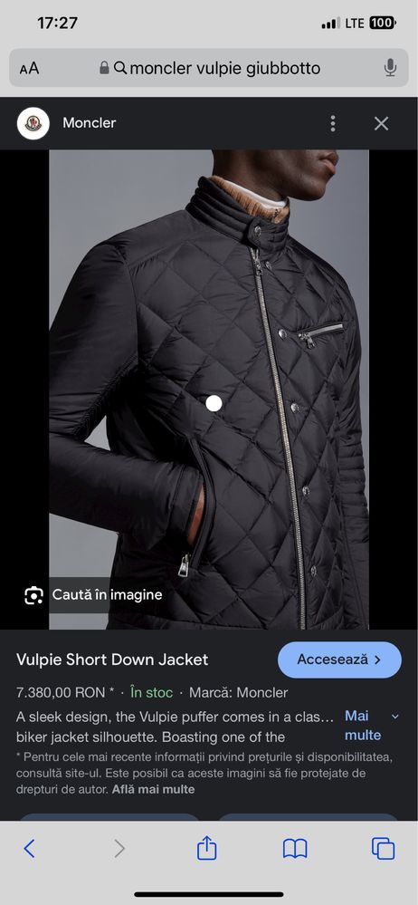 Moncler VULPIE SHORT DOWN jacket geaca