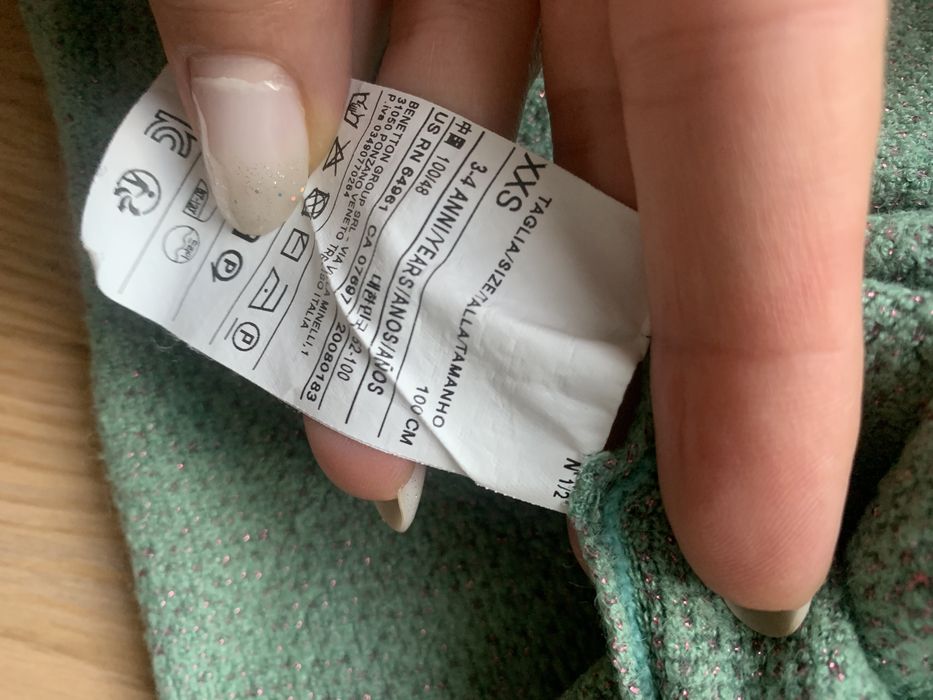 Детска блуза полувер за момиче benetton 3-4г. И подарък