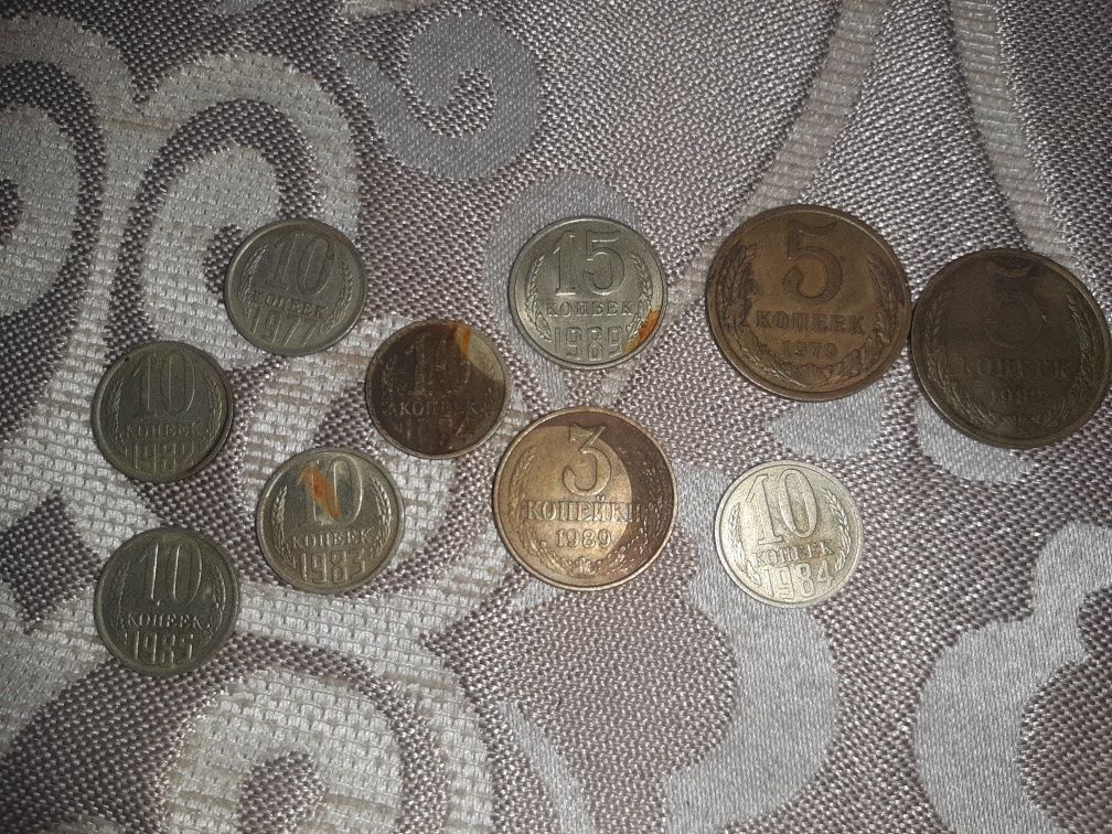 Монеты СССР 15, 10, 3, 5 копеек