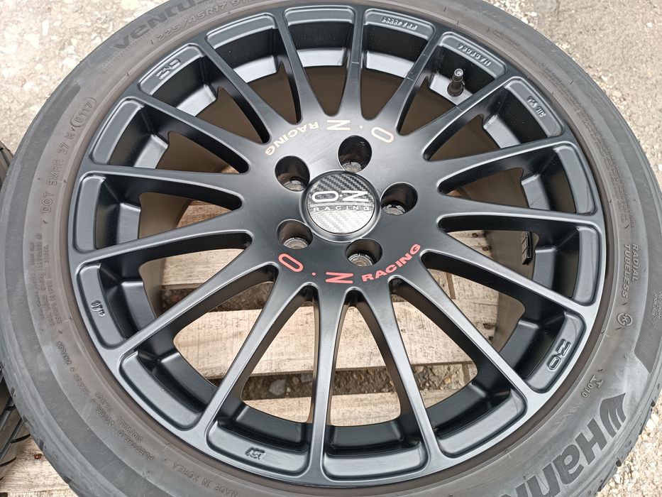 Лети джанти 17ки 5х108 O.Z.Racing Superturismo GT + летни гуми Hankook