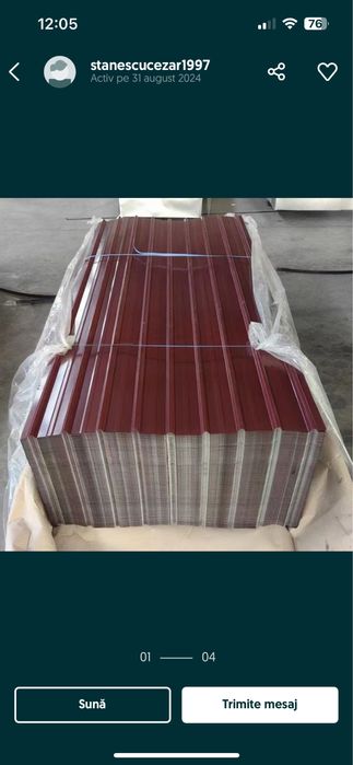 Tabla color si zinc