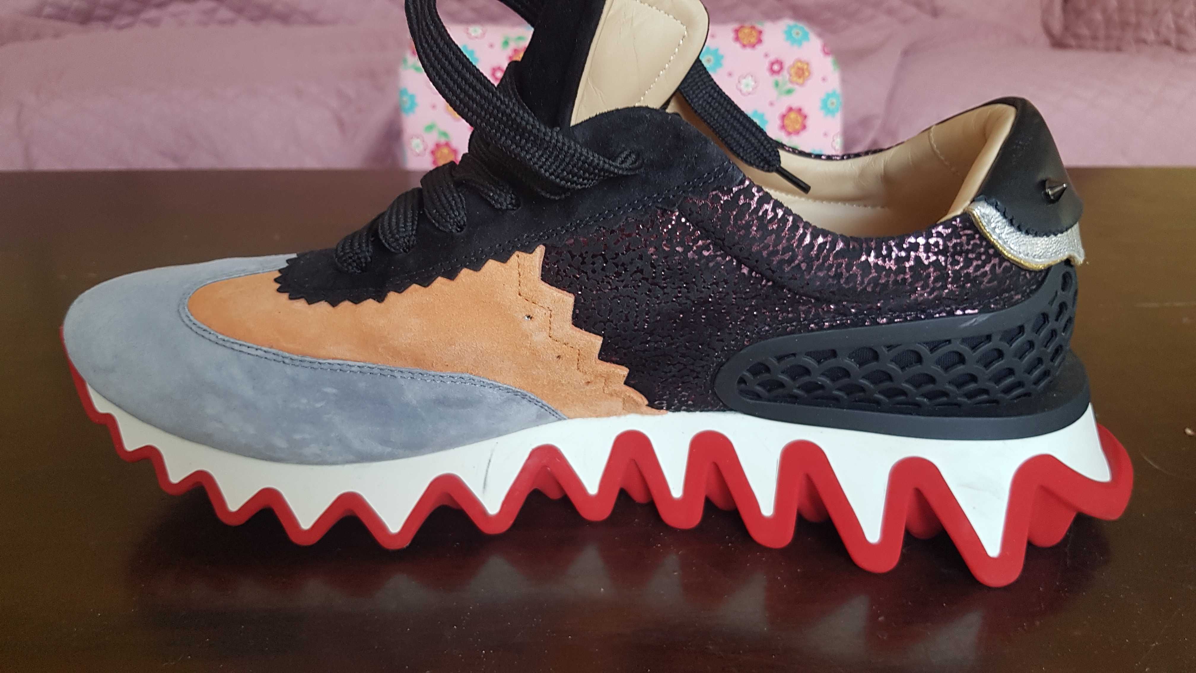 Pantofi nou -piele Christian Louboutin -Loubishark sneekers marimea 46