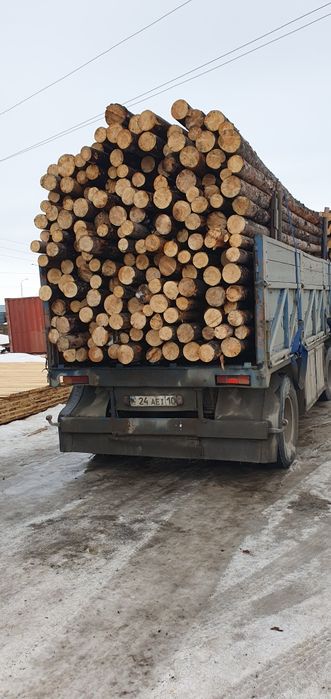 Брёвна подтоварка жерди