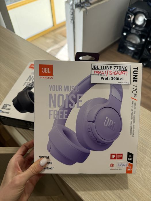 Casti JBL Tune 770NC, Violet/Negru, NOI/Sigilate!