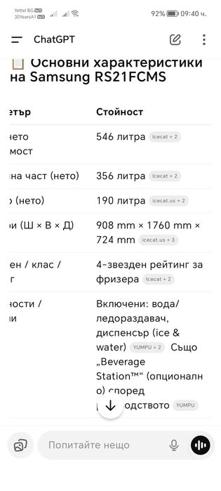 Продавам Хладилник Samsung  Side by Side