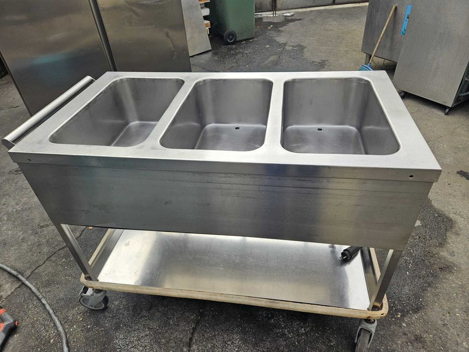 Bain marie mobil  3 cuve independente GN 1/1 cu temperatura controlata