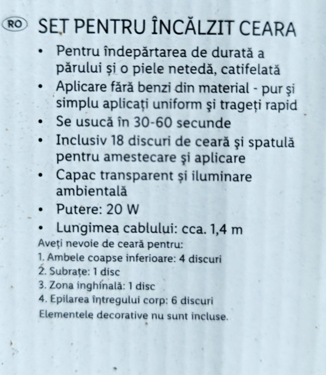 Kit aparat incalzit ceara epilat Silver Crest folosit o data