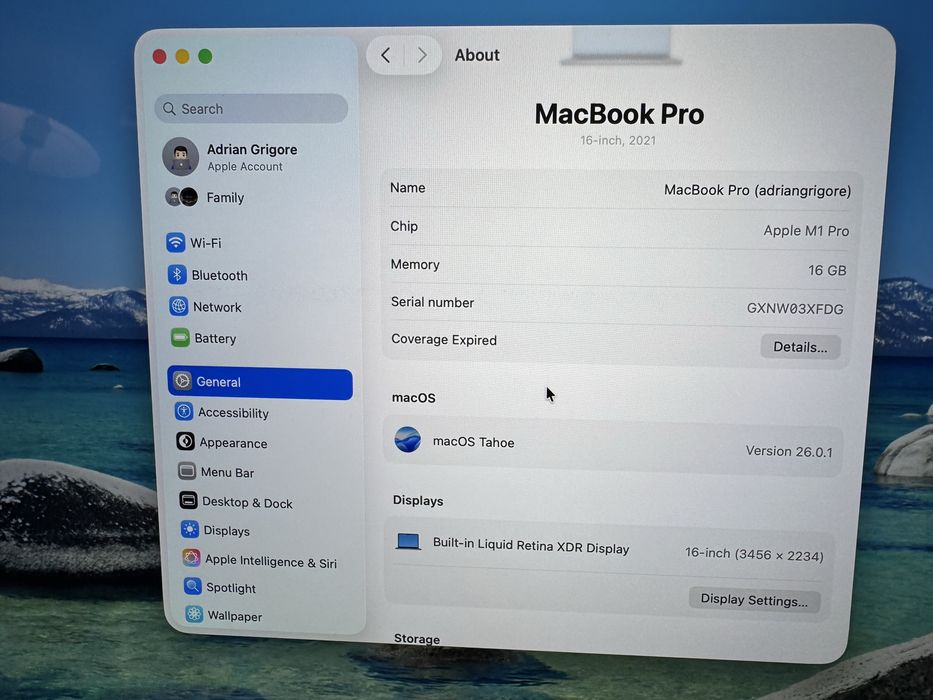 Macbook pro 16 M1 PRO