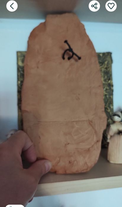 ceramică,, Fecioara cu pruncul " handmade