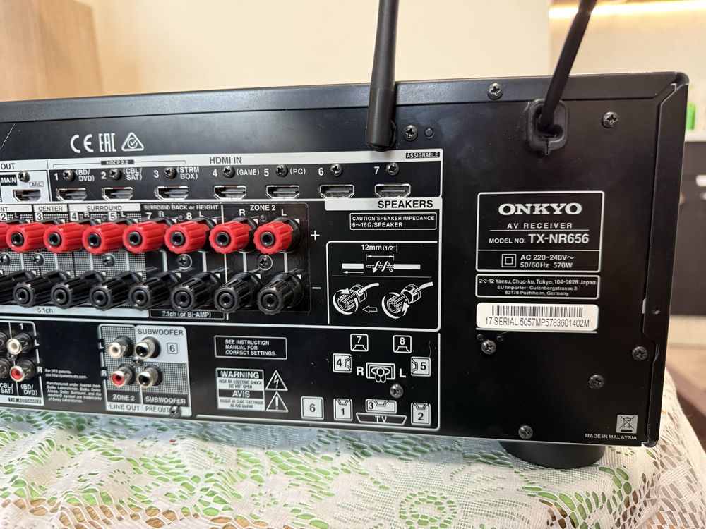 Onkyo TX-NR656 Bluetooth Wi-Fi дистанционно