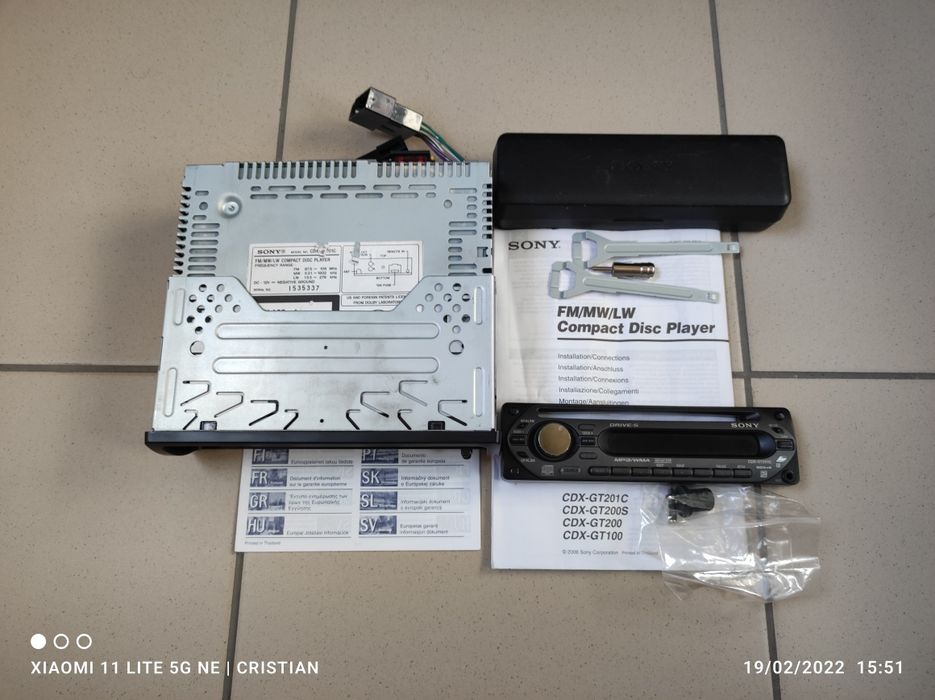 Radio CD MP3 Sony, 4x50w