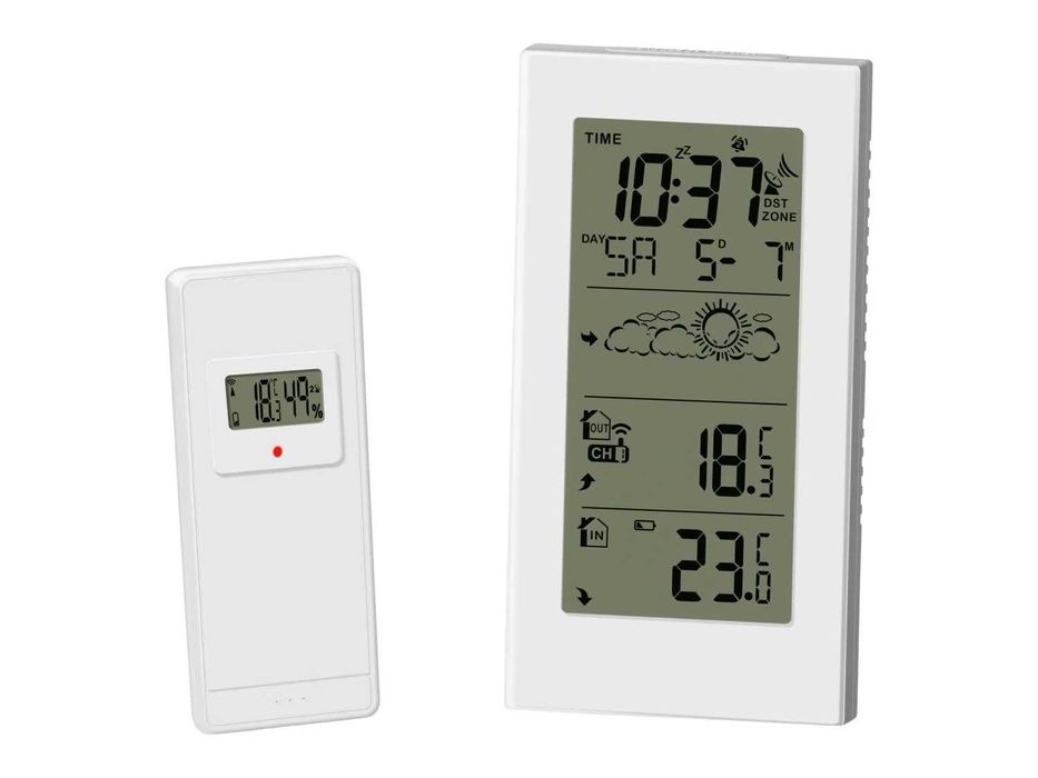 Termometru interior exterior, stație meteo wireless ceas radiocomandat