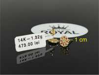 Bijuteria Royal CB : Cercei copil aur 14K 585 1,32 grame