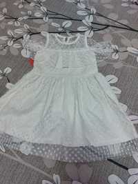 Детска официална бяла рокличка
