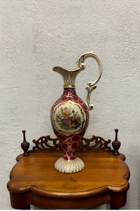 Порцеланова кана HB Belgium с Watteau сцена 1950–1960 г.