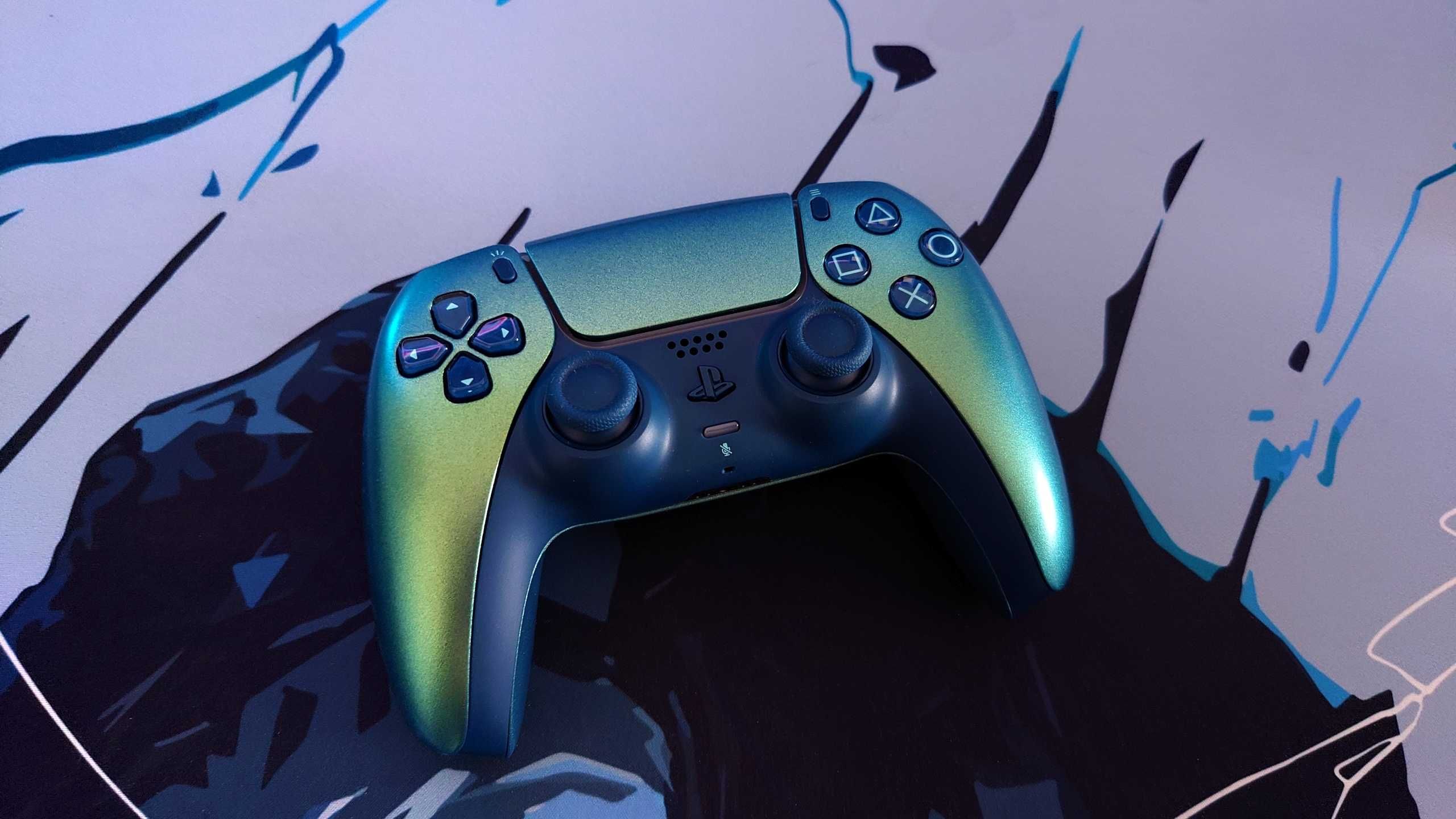 Controller Wireless PS5 Sony DualSense, Chroma Pearl / Teal noi