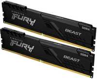 Kingston FURY Beast, 16GB DDR4, 3200MHz  Dual Channel Kit-garantie.