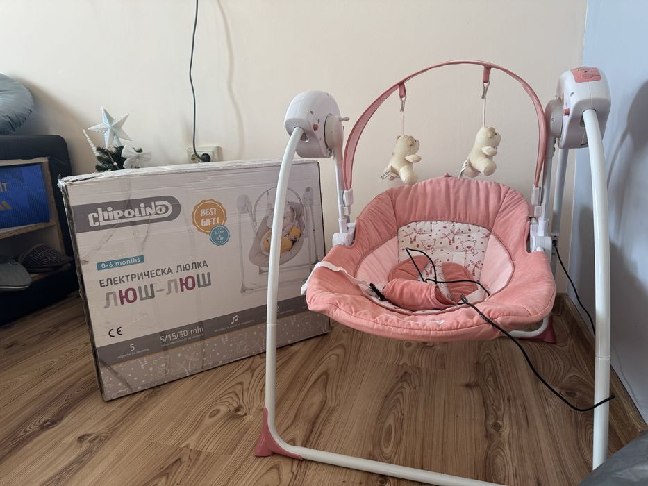 Електрическа люлка Chipolino Lullaby розова