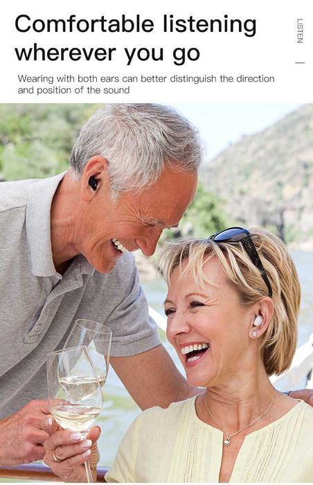 Мини Слухов Апарат Тип Тапи Слушалки Презареждаеми Дискретни