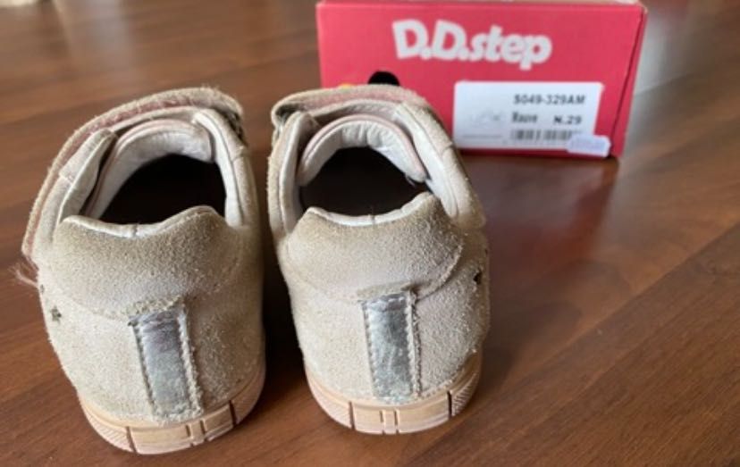 Pantofi DDStep, gri cu luminițe, mărimea 29 (18,5 cm interior)