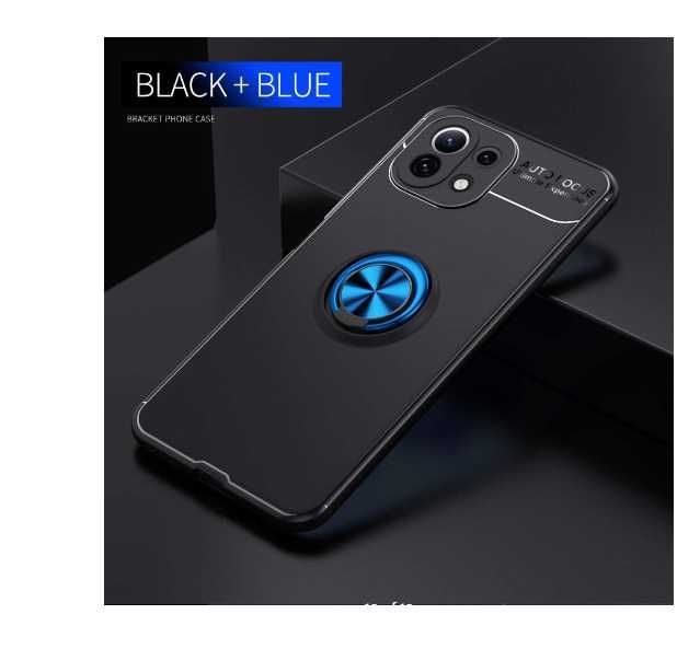 Husa Xiaomi 11 Lite/Mi 11 Lite (4G/5G/NE)-Magnetic Finger Black/Blue
