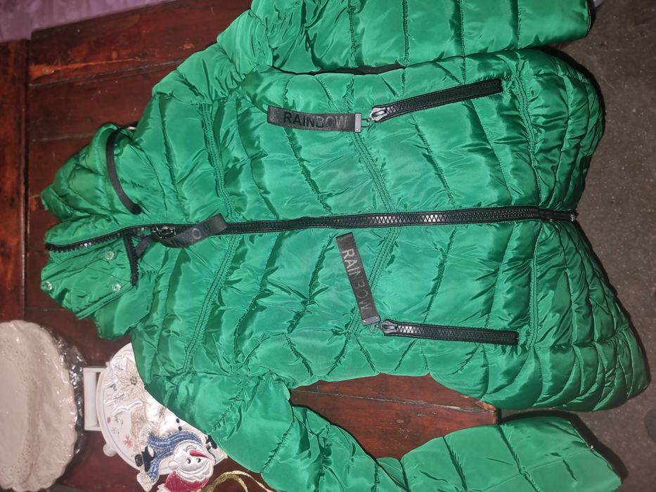 Дебело зимно яке с естествен косъм