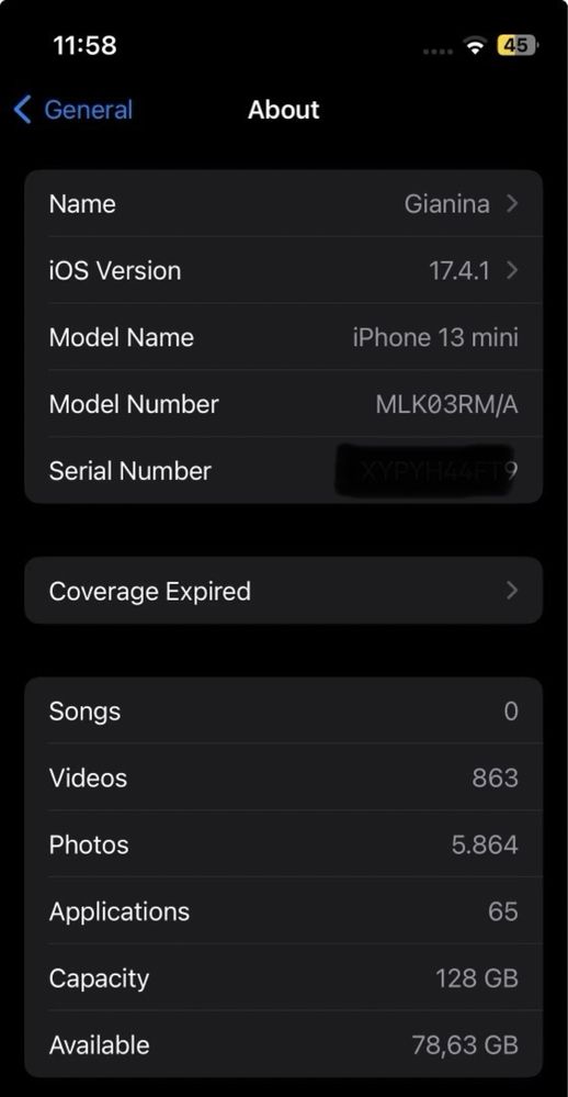 Iphone 13 mini 128GB