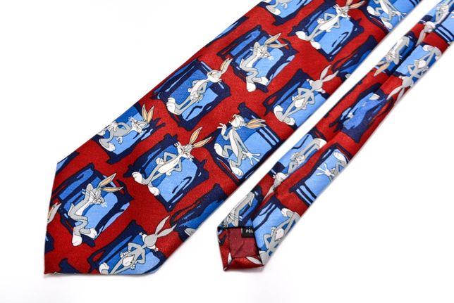 Cravata Bugs Bunny Looney Tunes Visiniu 10 cm x 151 cm CR49